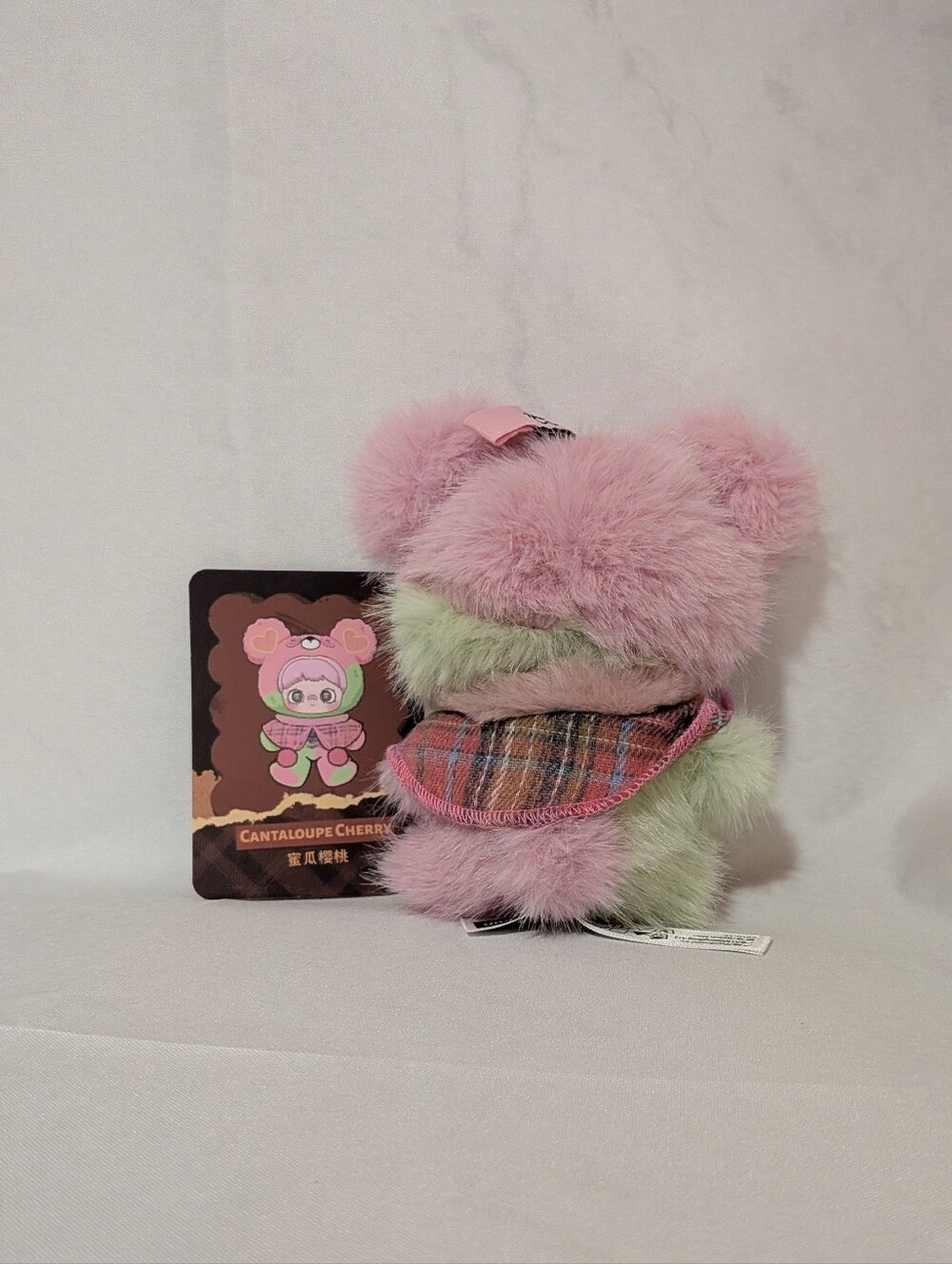 Maymei Tiny Bear Cookie Series Plush Keychain - Cantaloupe Cherry - Picture 3 of 3